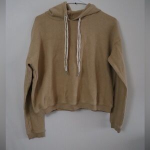 Aerie Ribbed Knit Hoodie Sweatshirt